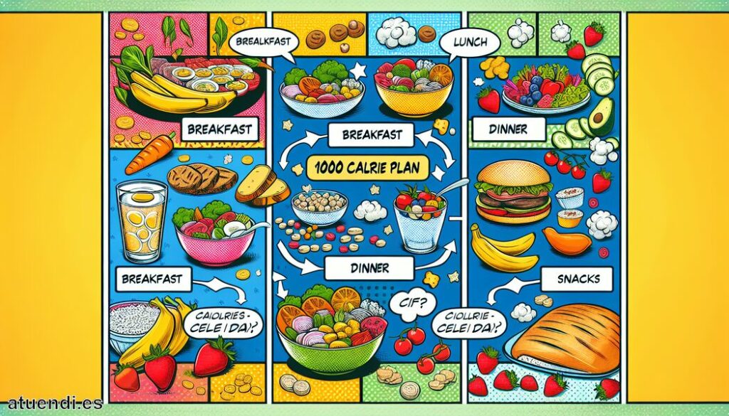 1000 calorías al día » Plan de comidas detallado
